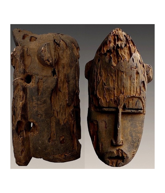 Masque de famille Baoulé ancien