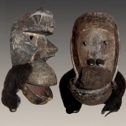 Ancien masque Kran articulé ancien