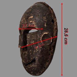 Masque rare et ancien Zandé dimensions