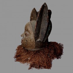Masque casque Yoruba Gélédé ancien
