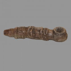 Ancienne pipe divination Mboma Bakongo