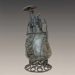 Ancien pot à bijoux en bronze
