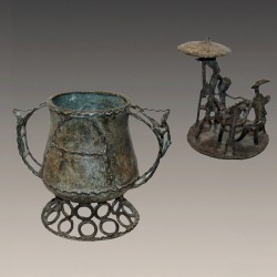 Ancien pot à bijoux en bronze