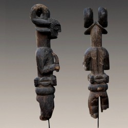 Statuette Igbo Chef Ikenga avec socle