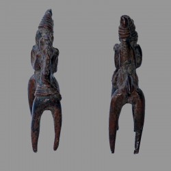 Cavalier Sao petit bronze africain