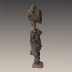 Statuette africaine ancienne fecondite Baoule profil