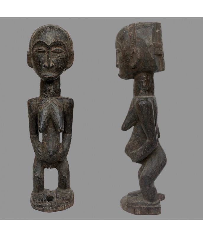 Ancienne statuette africaine fecondite Luba
