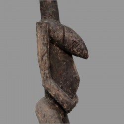 Statuette africaine tres ancienne fecondite Dogon profil