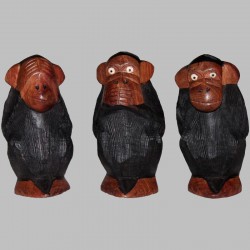 Statuettes africaines les trois singes