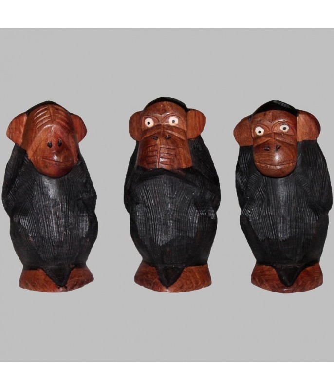 Statuettes africaines les trois singes