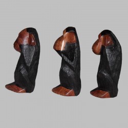 Statuettes africaines les trois singes artisanat