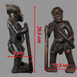 Statuette africaine Tikar Ancetre chasseur cueilleur dimensions