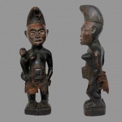 Statuette Bakongo Nkisi sans clou Mere et enfant