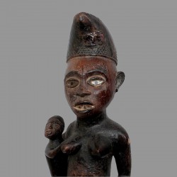 Statuette Bakongo Nkisi sans clou Mere et enfant RDC