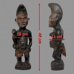 Statuette Bakongo Nkisi sans clou Mere et enfant mesures