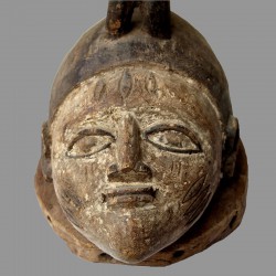 Masque cimier Yoruba Gélédé ancien casque