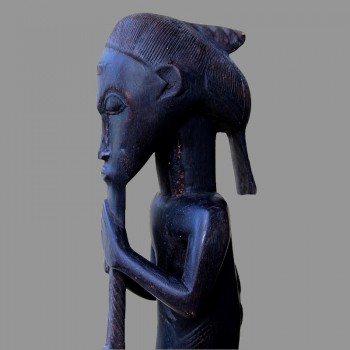 Ancetre Baoule belle statuette africaine profil