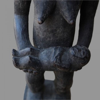 Maternite Baoule Statuette Africaine et son enfant