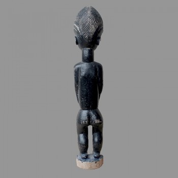 Petite statuette Baoule ancienne de dos