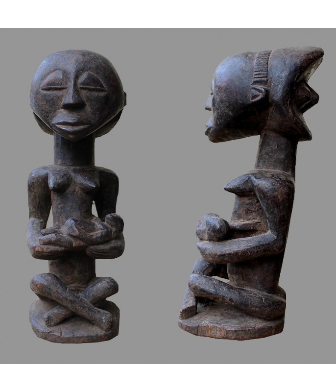 Statuette Luba Maternite Africaine
