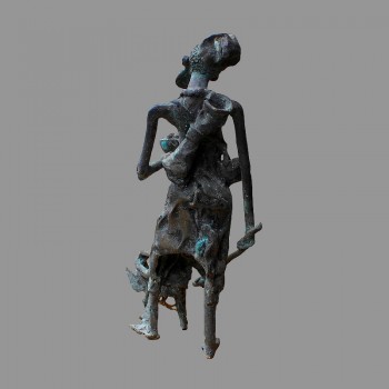 Tres beau et ancien bronze Africain de dos