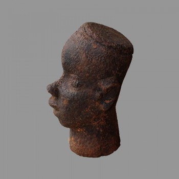 Petit buste terre cuite ancienne Benin