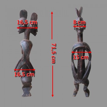 Statuette Mumuye Iagalagana ancienne dimensions