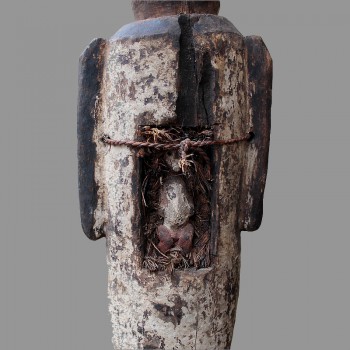 Statuette Ambete avec Bilongo cavité dorsale