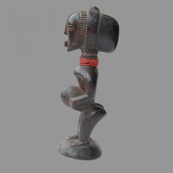 Statuette Luba Songye de fécondité profil gauche
