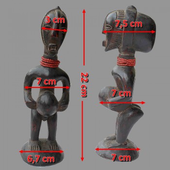 Statuette Luba Songye de fécondité dimensions