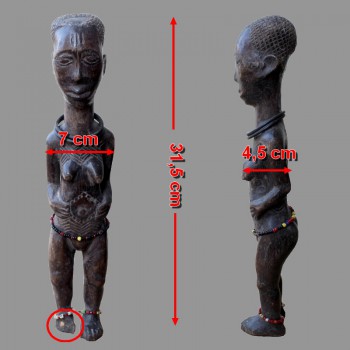 Belle statuette cultuelle Shoowa dimensions