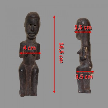 Amulette africaine Bakongo féminine dimensions