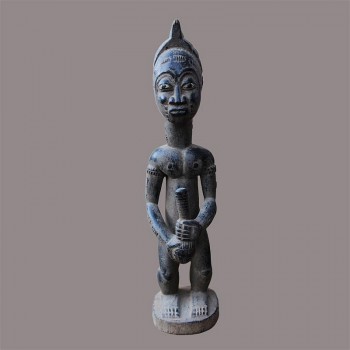 Statuette Baoule bois dur dense lourd
