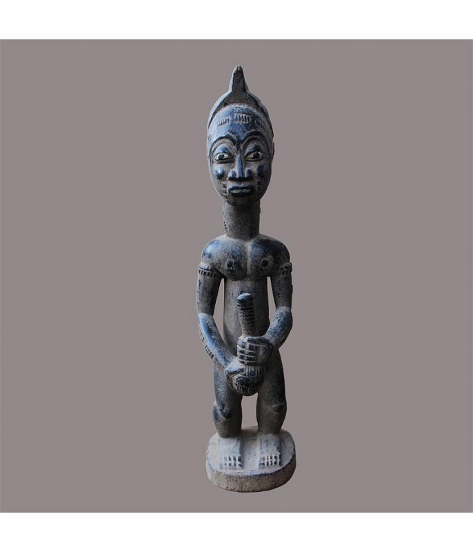 Statuette Baoule bois dur dense lourd