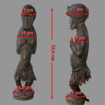 Statuette Baoule singe G Bekre dimensions