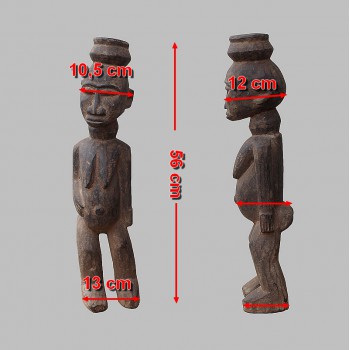 Bateba Lobi ancien statuette de fecondite dimensions
