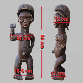 Statuette protectrice Punu dimensions