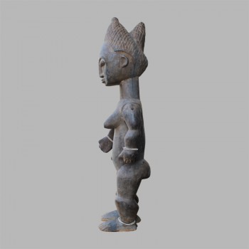 Statuette Bété figure de fécondité profil gauche