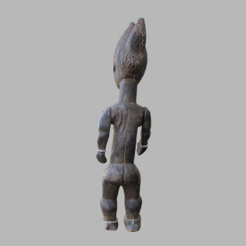 Statuette Bété figure de fécondité de dos