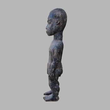 Statuette Baoule ancienne Esprit de la brousse profil gauche