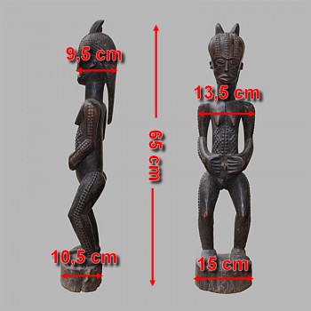 Rare statuette Ngombe atypique dimensions