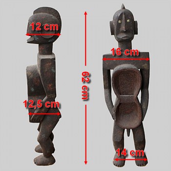 Statuette coupe Koro Nigeria dimensions