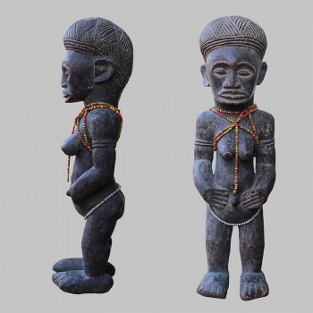 Statuette Tchokwe protectrice ancienne Années 60
