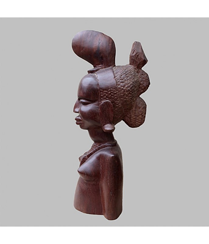 Statuette africaine buste femme Peulh Côte d Ivoire