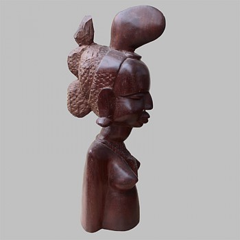 Statuette africaine buste femme Peulh Exposition Pézenas