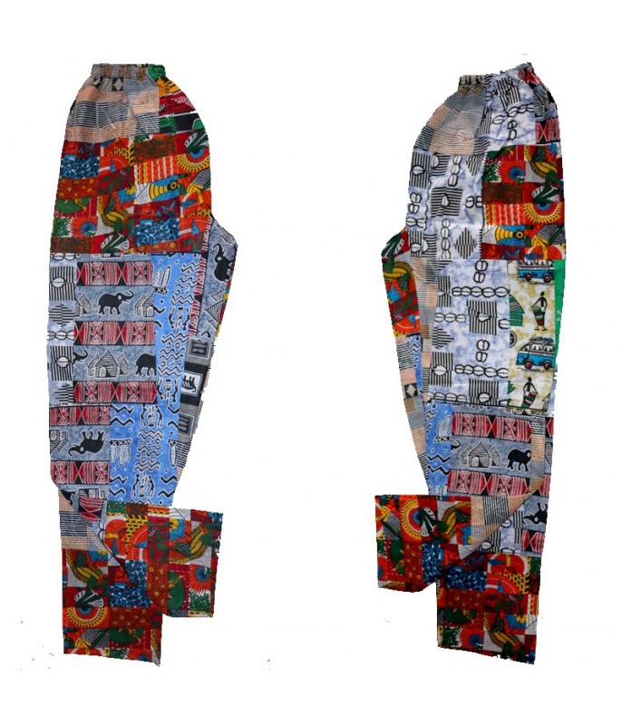 Beau pantalon du Mali patchwork