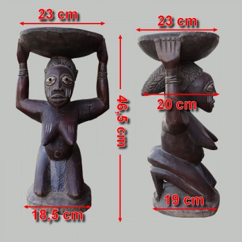 Siege a cariatide Yoruba dimensions
