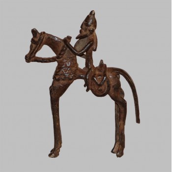 Cavalier Dogon ancien en Bronze Années 60