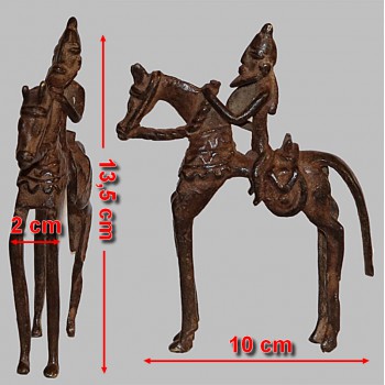 Cavalier Dogon ancien en Bronze Bandiagara