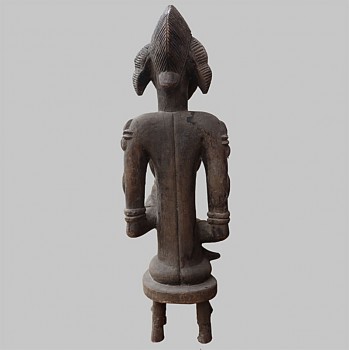Statuette Senoufo Maternite africaine Côte d'Ivoire de dos
